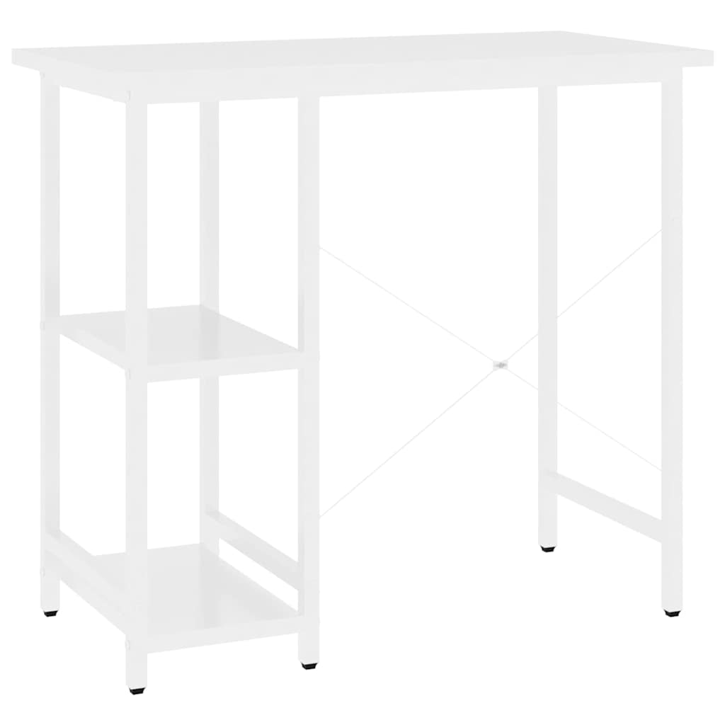 20555 vidaXL Computer Desk White 80x40x72 cm MDF and Metal