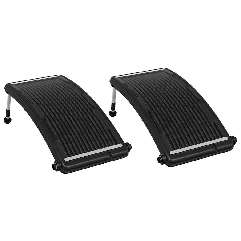 vidaXL Curved Pool Solar Heating Panels 2 pcs 110x65 cm - Black