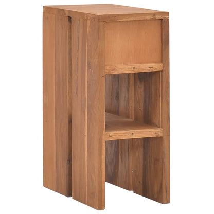 vidaXL Bedside Cabinet 20x35x50 cm Solid Teak Wood - Brown - Small