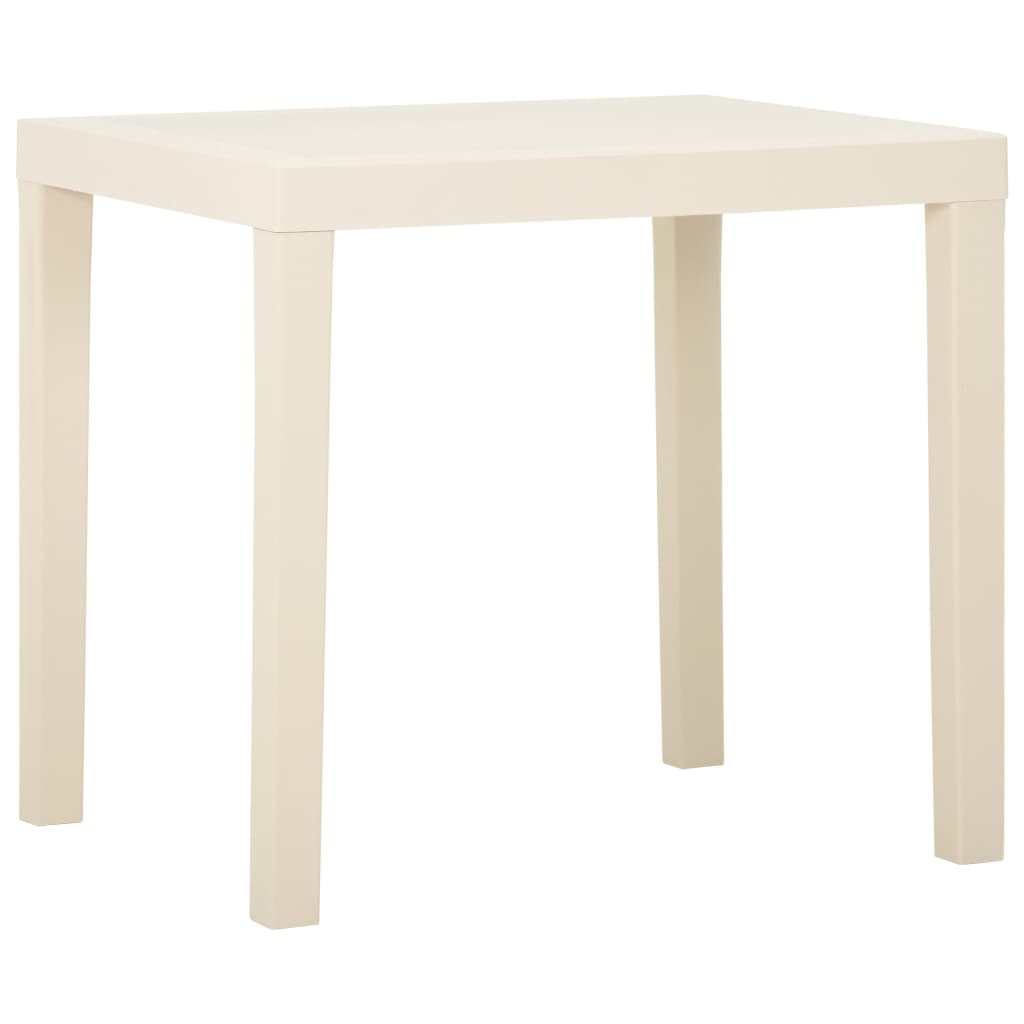 vidaXL Garden Table White 79x65x72 cm Plastic - 79 x 65 x 72cm