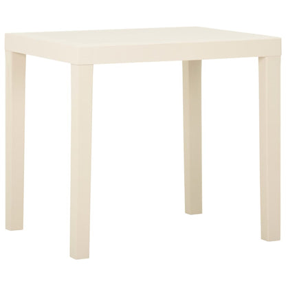vidaXL Garden Table White 79x65x72 cm Plastic - 79 x 65 x 72cm