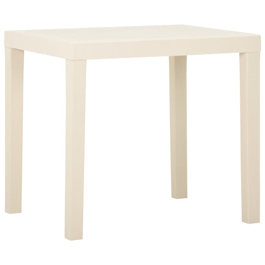 vidaXL Garden Table White 79x65x72 cm Plastic - 79 x 65 x 72cm
