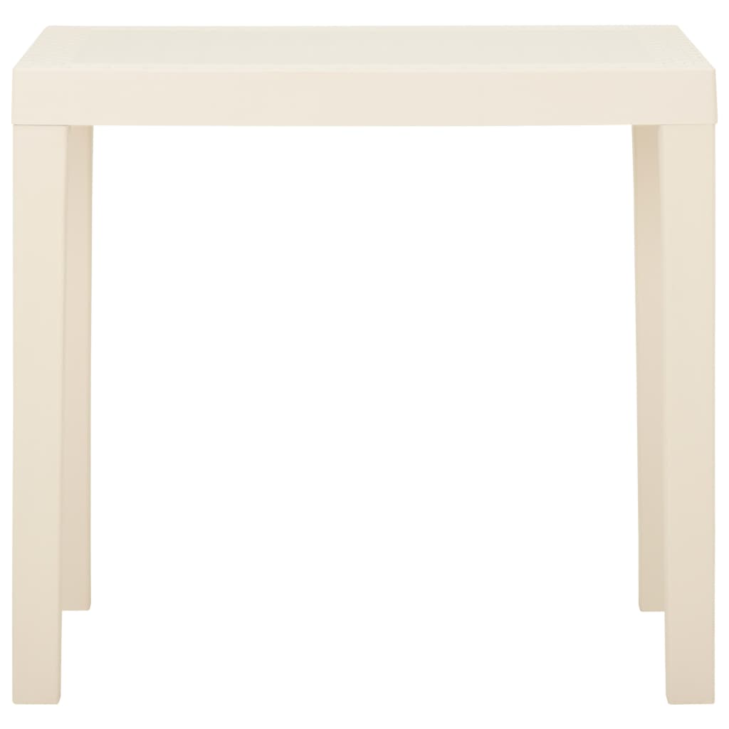 vidaXL Garden Table White 79x65x72 cm Plastic - 79 x 65 x 72cm
