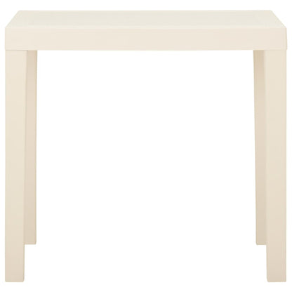 vidaXL Garden Table White 79x65x72 cm Plastic - 79 x 65 x 72cm
