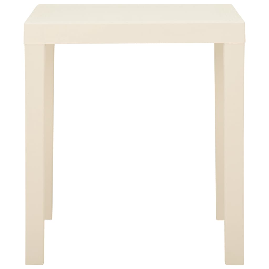 vidaXL Garden Table White 79x65x72 cm Plastic - 79 x 65 x 72cm