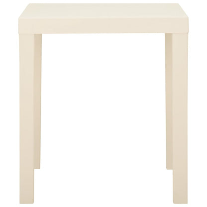 vidaXL Garden Table White 79x65x72 cm Plastic - 79 x 65 x 72cm