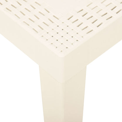 vidaXL Garden Table White 79x65x72 cm Plastic - 79 x 65 x 72cm
