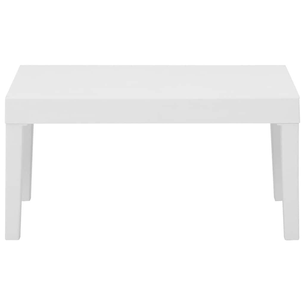 vidaXL Garden Lounge Table Plastic White
