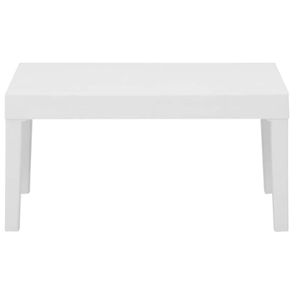 vidaXL Garden Lounge Table Plastic White