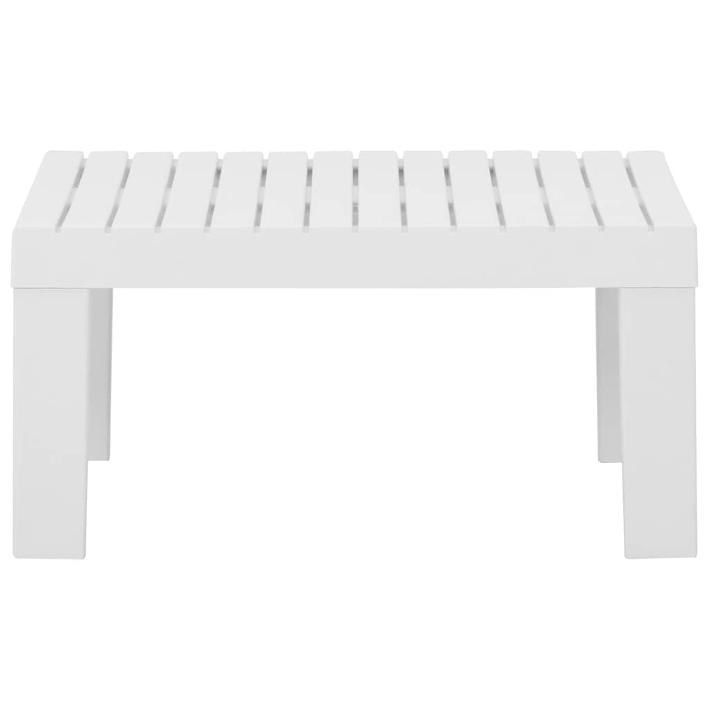 vidaXL Garden Lounge Table Plastic White
