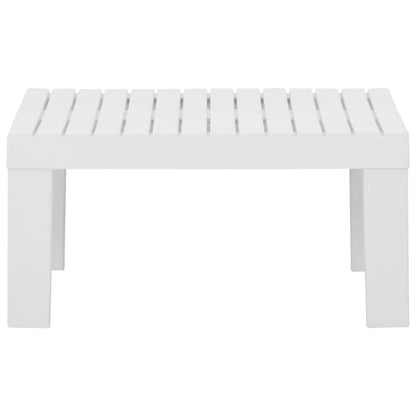 vidaXL Garden Lounge Table Plastic White