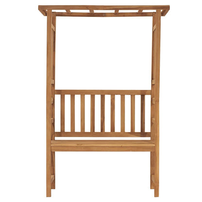 vidaXL Garden Bench with Pergola 115 cm Solid Teak Wood - Brown