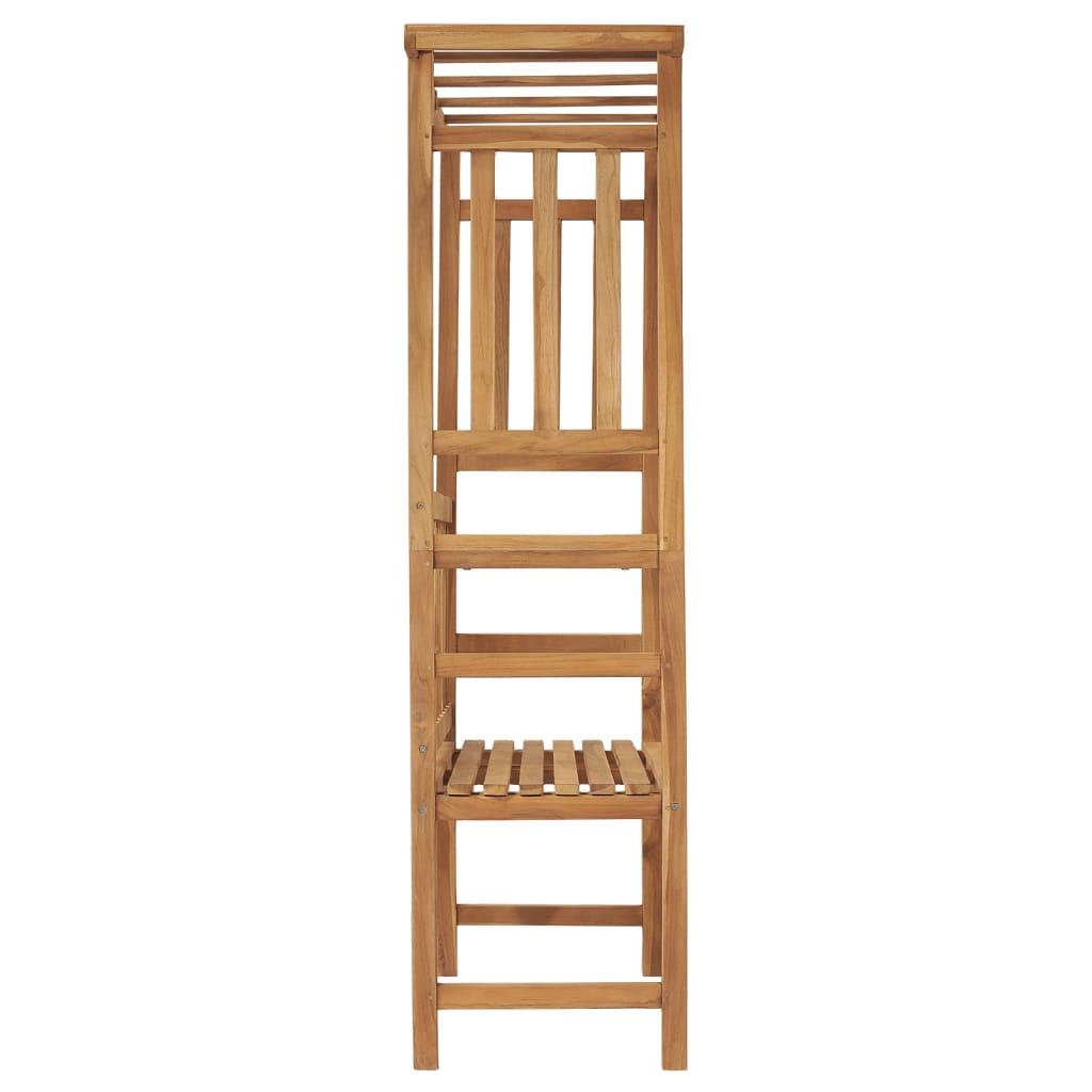 vidaXL Garden Bench with Pergola 115 cm Solid Teak Wood - Brown