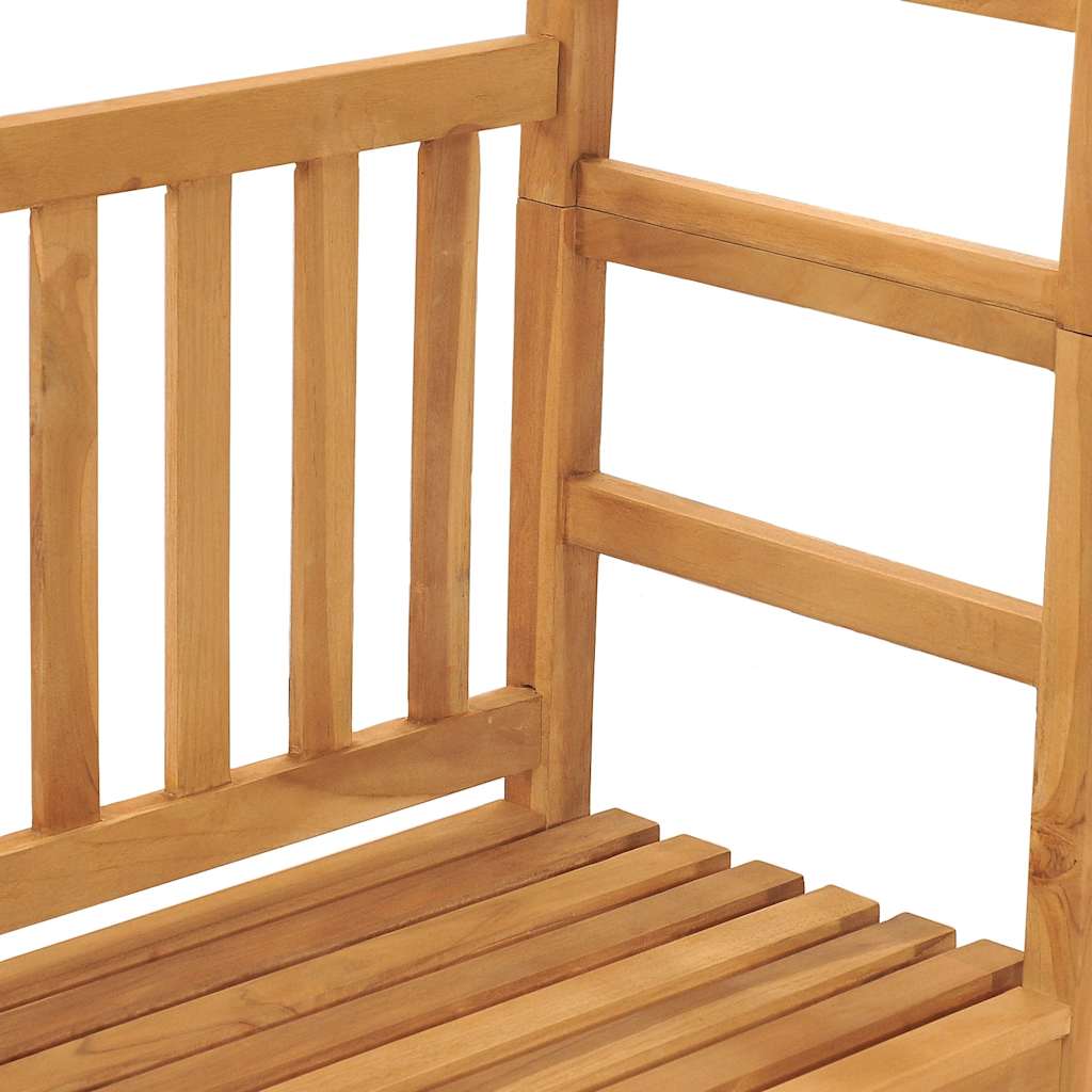 vidaXL Garden Bench with Pergola 115 cm Solid Teak Wood - Brown