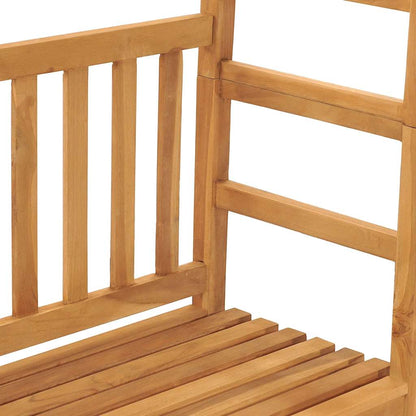vidaXL Garden Bench with Pergola 115 cm Solid Teak Wood - Brown
