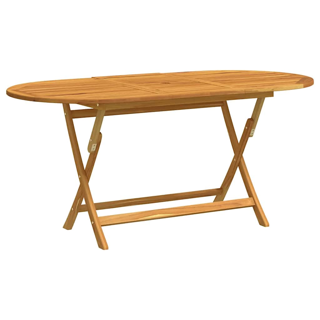 vidaXL Garden Table | Wood Brown | Solid eucalyptus wood | Medium | Foldable - 160 x 85 x 75 cm