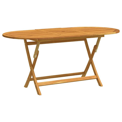 vidaXL Garden Table | Wood Brown | Solid eucalyptus wood | Medium | Foldable - 160 x 85 x 75 cm