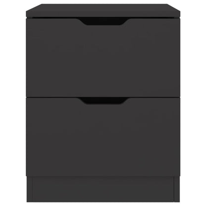 vidaXL Bedside Cabinets 2 pcs Black 40x40x50 cm Engineered Wood