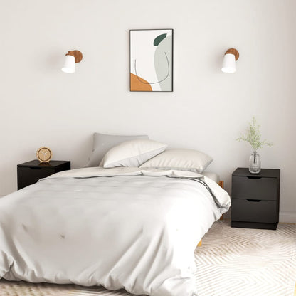 vidaXL Bedside Cabinets 2 pcs Black 40x40x50 cm Engineered Wood
