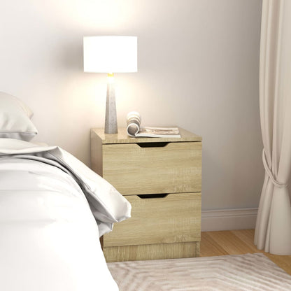 vidaXL Bedside Cabinet | Sonoma Oak | Engineered Wood | Standard - Brown