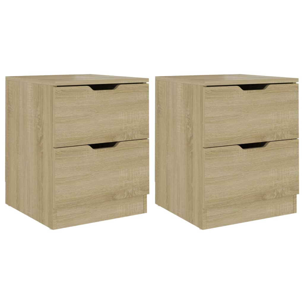vidaXL Bedside Cabinets 2 pcs Sonoma Oak 40x40x50 cm Engineered Wood - Brown