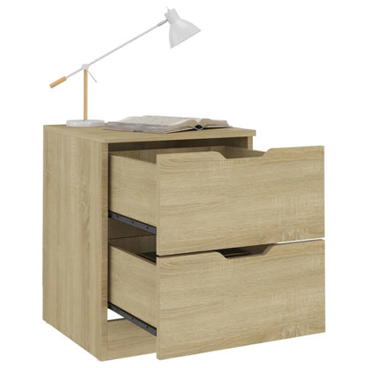 vidaXL Bedside Cabinets 2 pcs Sonoma Oak 40x40x50 cm Engineered Wood - Brown