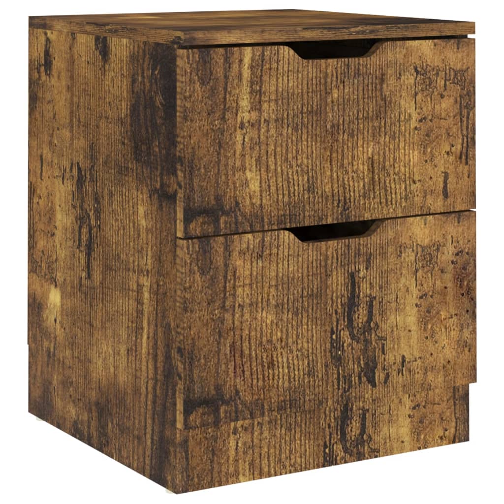 vidaXL Bedside Cabinets 2 pcs Smoked Oak 40x40x50 cm Engineered Wood - Brown