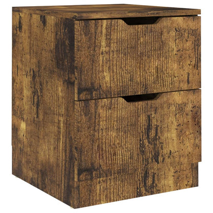 vidaXL Bedside Cabinets 2 pcs Smoked Oak 40x40x50 cm Engineered Wood - Brown