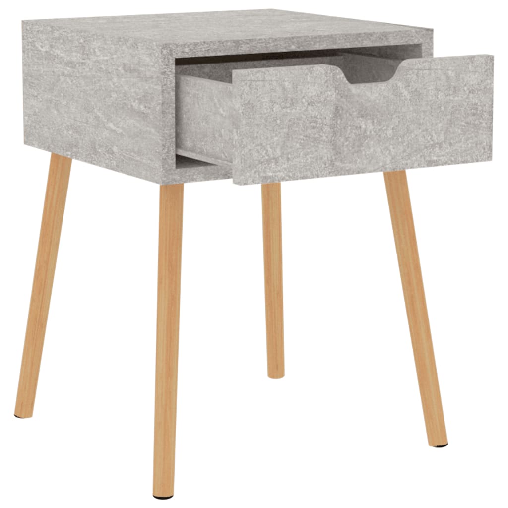 vidaXL Bedside Cabinet Concrete Grey 40x40x56 cm Engineered Wood