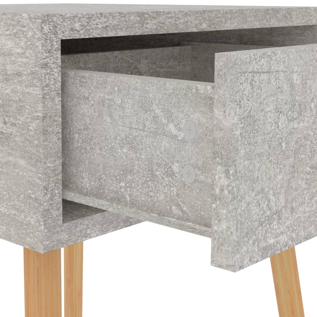 vidaXL Bedside Cabinet Concrete Grey 40x40x56 cm Engineered Wood