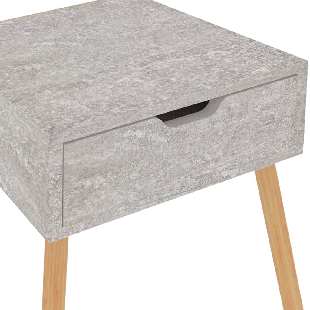 vidaXL Bedside Cabinet Concrete Grey 40x40x56 cm Engineered Wood