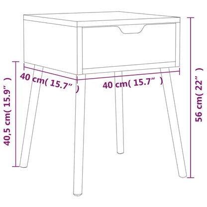 vidaXL Bedside Cabinet Concrete Grey 40x40x56 cm Engineered Wood