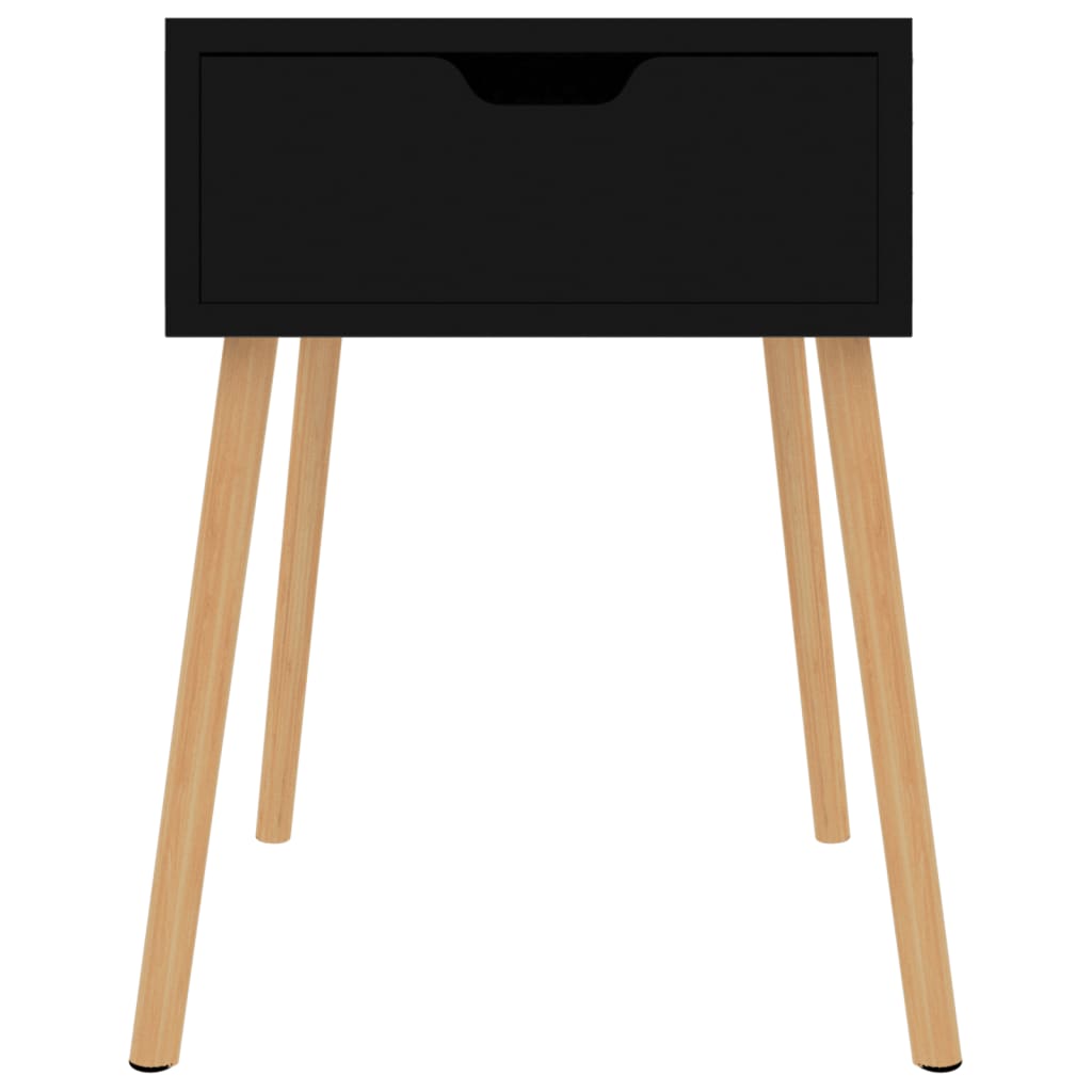 vidaXL Bedside Cabinet High Gloss Black 40x40x56 cm Engineered Wood