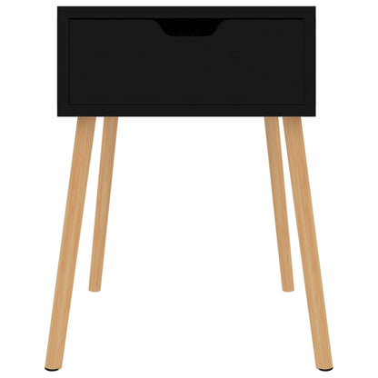 vidaXL Bedside Cabinet High Gloss Black 40x40x56 cm Engineered Wood