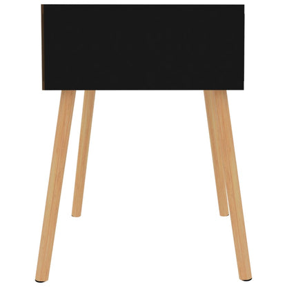 vidaXL Bedside Cabinet High Gloss Black 40x40x56 cm Engineered Wood