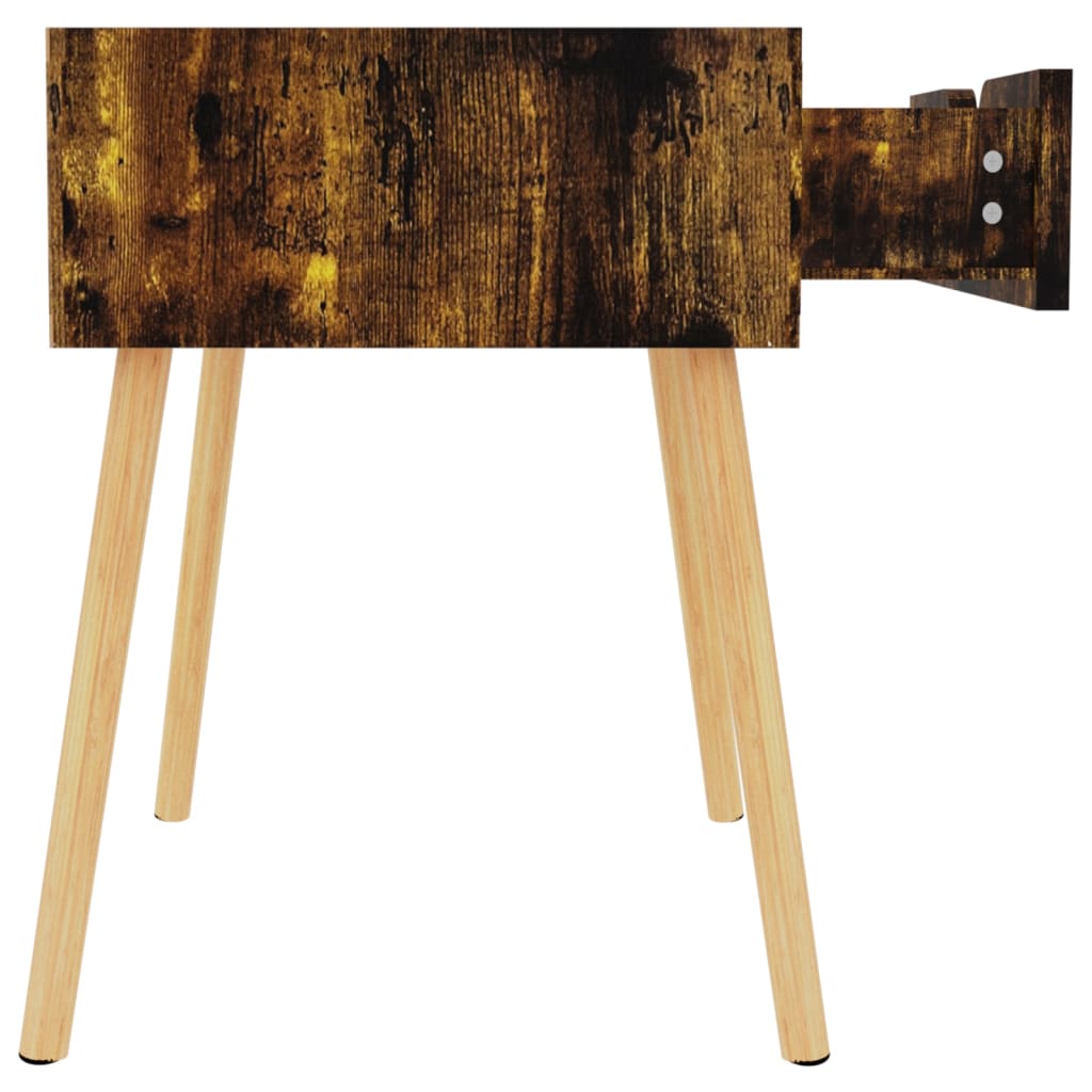 vidaXL Bedside Cabinet Smoked Oak 40x40x56 cm Engineered Wood - Brown