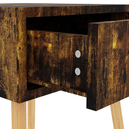 vidaXL Bedside Cabinet Smoked Oak 40x40x56 cm Engineered Wood - Brown