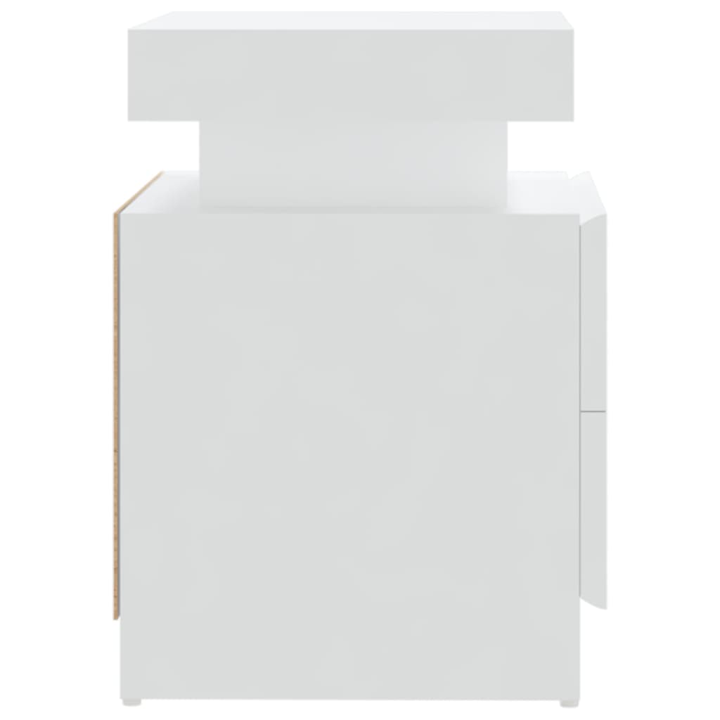vidaXL Bedside Cabinet White 45x35x52 cm Engineered Wood
