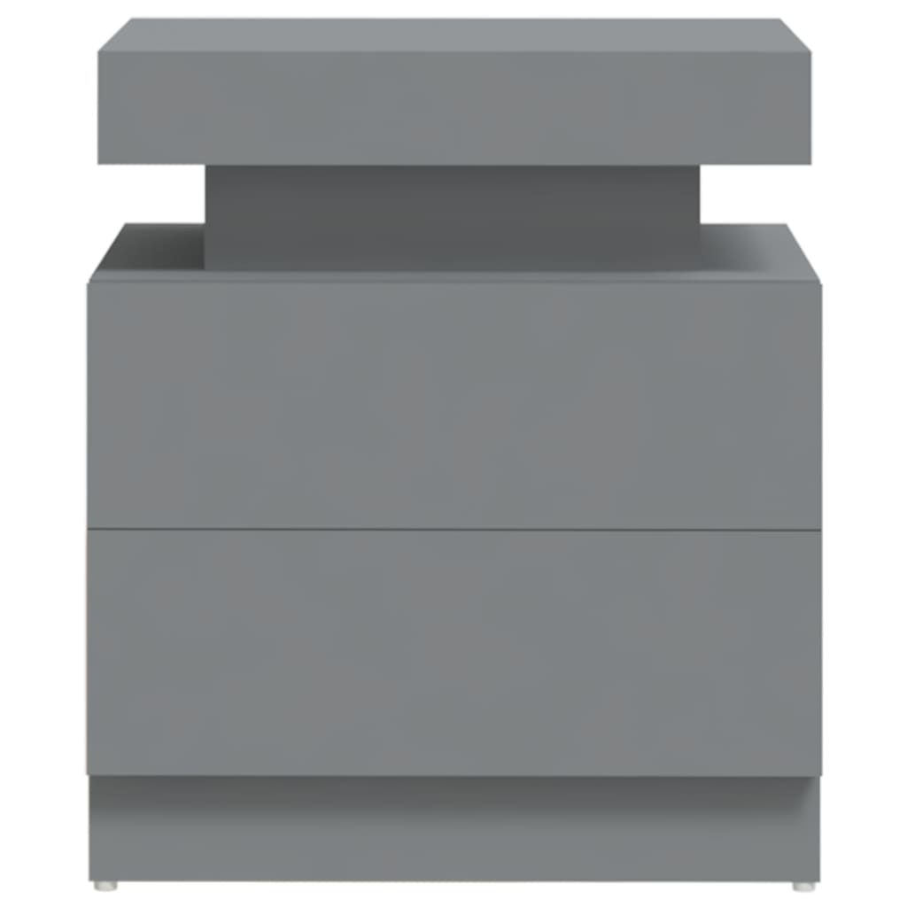 vidaXL Bedside Cabinet Grey 45x35x52 cm Engineered Wood