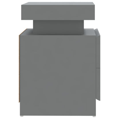 vidaXL Bedside Cabinet Grey 45x35x52 cm Engineered Wood