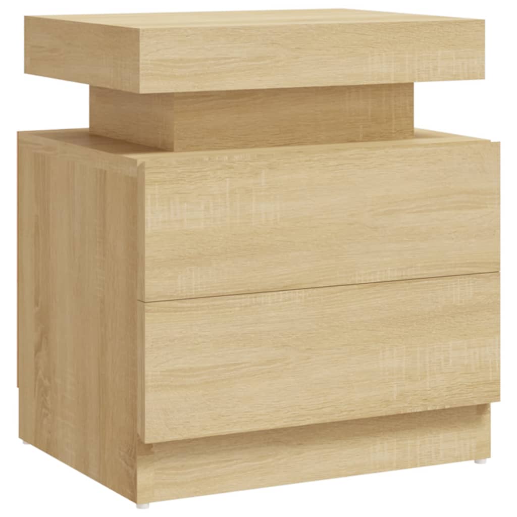 vidaXL Bedside Cabinet Sonoma Oak 45x35x52 cm Engineered Wood - Brown