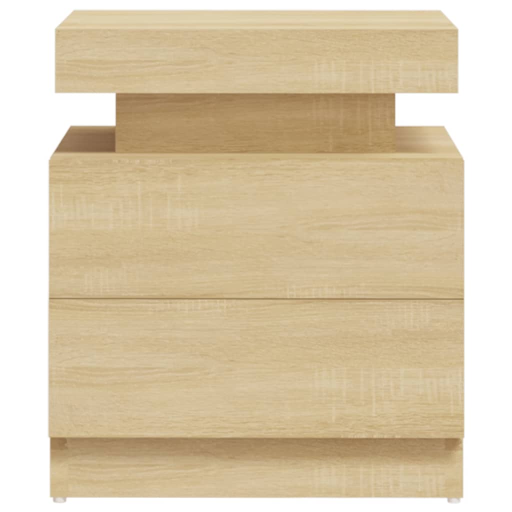 vidaXL Bedside Cabinet Sonoma Oak 45x35x52 cm Engineered Wood - Brown