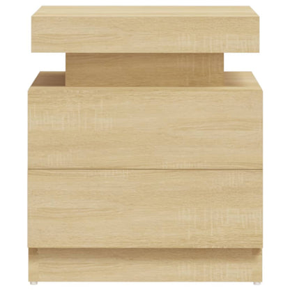 vidaXL Bedside Cabinet Sonoma Oak 45x35x52 cm Engineered Wood - Brown
