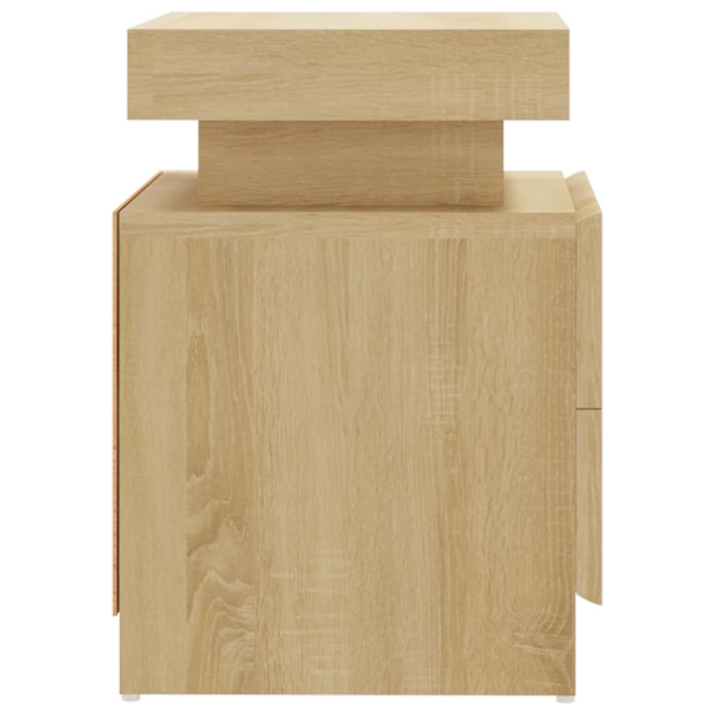 vidaXL Bedside Cabinet Sonoma Oak 45x35x52 cm Engineered Wood - Brown