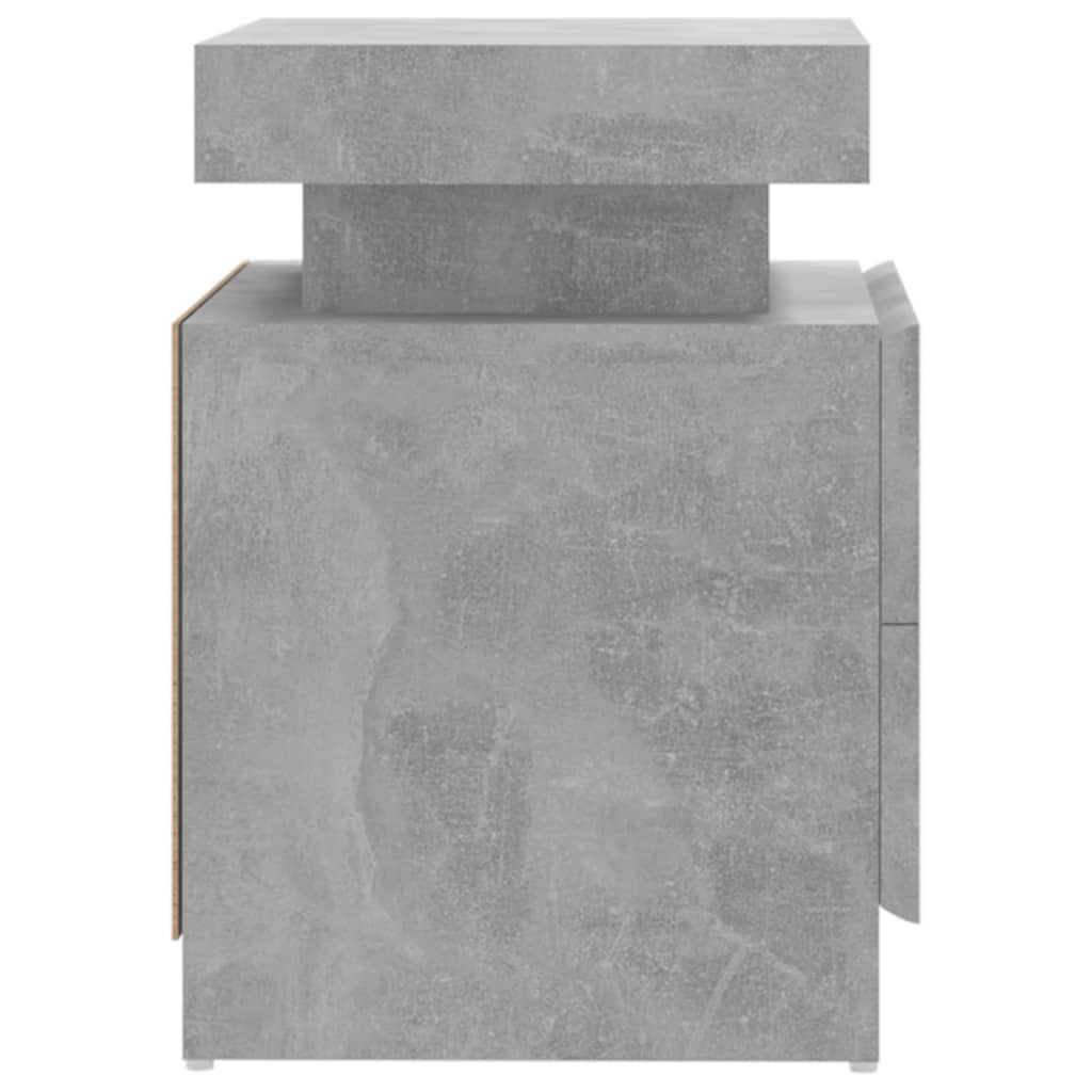 vidaXL Bedside Cabinet Concrete Grey 45x35x52 cm Engineered Wood