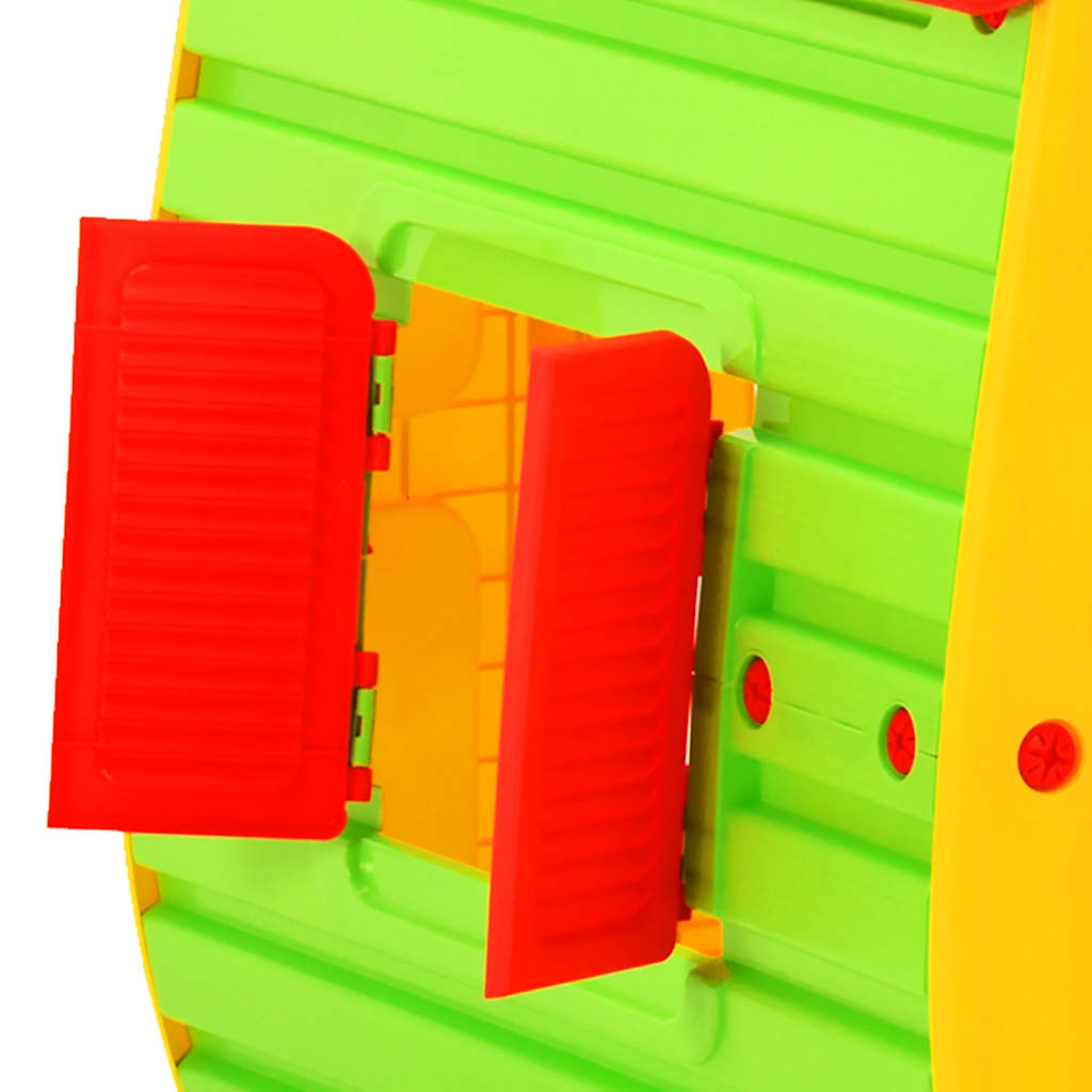 vidaXL Playhouse | Red, Green, Yellow | 100% PP (polypropylene) | UV-resistant - Multicolour - 102 x 90 x 109 cm