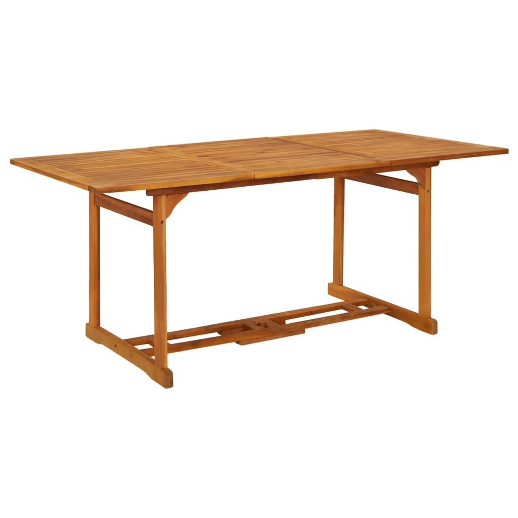 vidaXL Garden Dining Table 180x90x75 cm Solid Acacia Wood - Brown