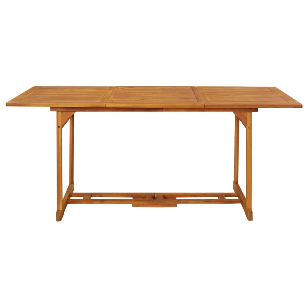 vidaXL Garden Dining Table 180x90x75 cm Solid Acacia Wood - Brown