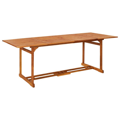 vidaXL Garden Dining Table 220x90x75 cm Solid Acacia Wood - Brown