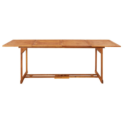 vidaXL Garden Dining Table 220x90x75 cm Solid Acacia Wood - Brown